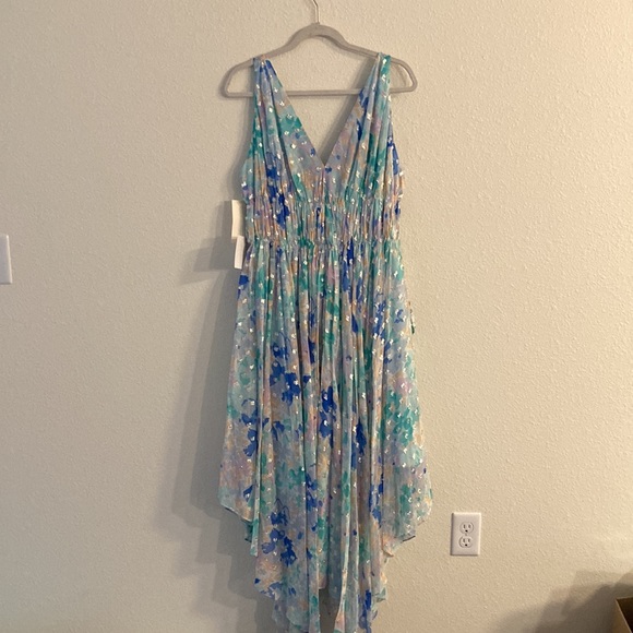 NWT Shoshanna Verda Pastel Floral Print Sleeveless Handkerchief Dress - Picture 7 of 9